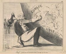 Bigre!...j'ai eu tort de me mettre..., 1855. Creator: Honore Daumier