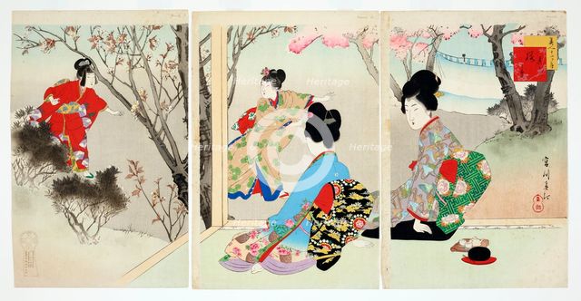 Bijin Junikagetsu (Beauties in the twelve months): March, 1898. Creator: Shuntei Miyagawa.