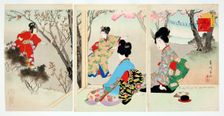 Bijin Junikagetsu (Beauties in the twelve months): March, 1898. Creator: Shuntei Miyagawa