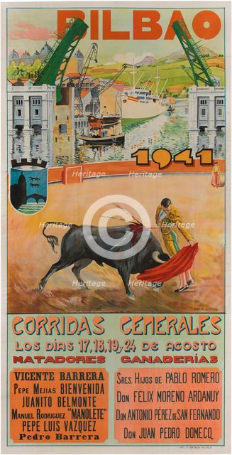 Bilbao. Corridas generales, 1941. Creator: Quintana, Jose María (1871-1944).