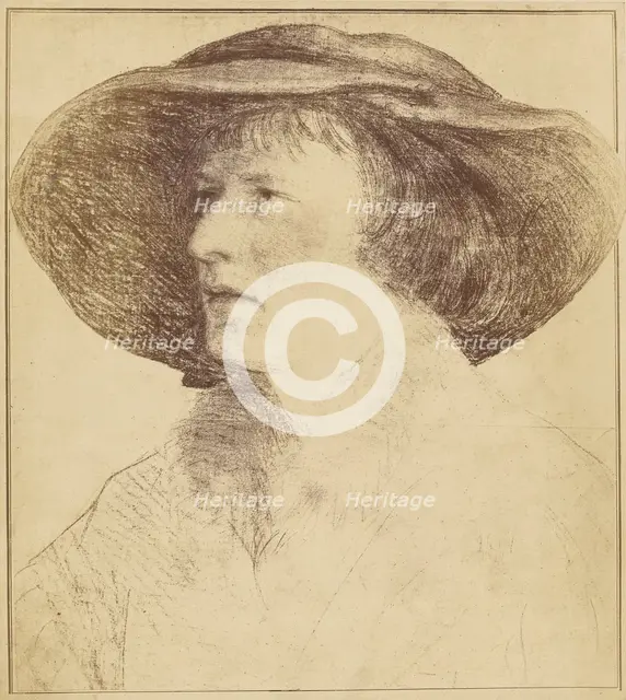 Bildniss einer Unbekannten, 1861. Creator: Charles Von Bouell.