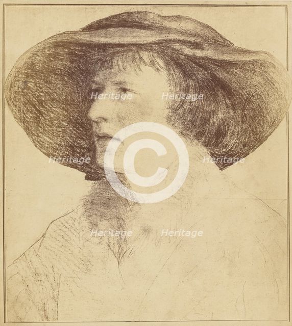 Bildniss einer Unbekannten, 1861. Creator: Charles Von Bouell.