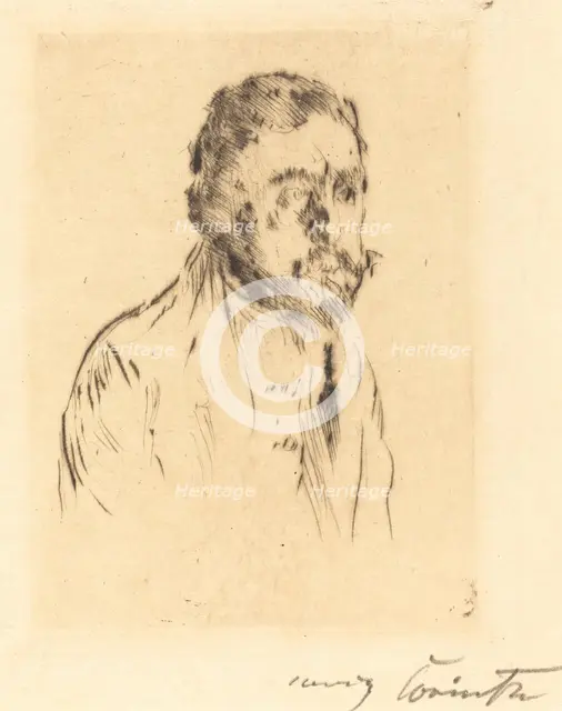 Bildnisstudie H. St. (Portrait Study of H. St.), 1920. Creator: Lovis Corinth.