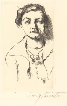 Bildnis einer Jungen Dame - Anneliese Halbe (Portrait of a Young Woman - Anneliese Halbe),1918. Creator: Lovis Corinth