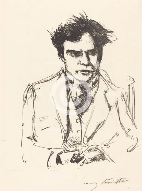 Bildnis Joseph Schwarz (Portrait of Joseph Schwarz), 1916. Creator: Lovis Corinth.