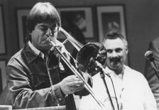 Bill Watrous, Shorty Rogers, Stan Kenton Band, Ronnie Scott's, c1982. Creator: Brian Foskett