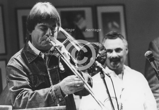 Bill Watrous, Shorty Rogers, Stan Kenton Band, Ronnie Scott's, c1982. Creator: Brian Foskett.