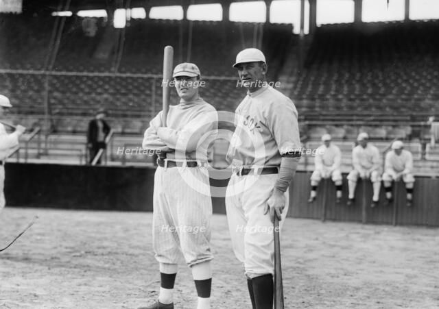 Bill Carrigan & manager Jake Stahl, Boston AL (baseball), 1912. Creator: Bain News Service.
