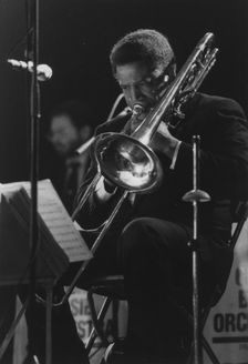 Bill Hughes, Count Basie Orchestra, 1990s. Creator: Brian Foskett