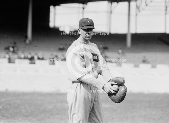 Bill Killefer, Philadelphia NL, at Polo Grounds, NY (baseball), 1913. Creator: Bain News Service.