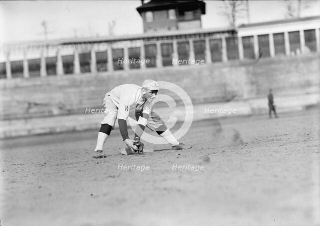 Bill Morley, Washington Al Prospect Wearing Knoxville Reds, Appalacian League Uniform..., ca. 1913. Creator: Harris & Ewing.