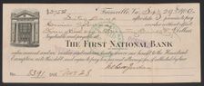 Bill of exchange between Carrie Jordan and Nelson Jordan, September 29, 1909. Creator: Unknown