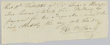 Bill of sale for two men, Daniel and Bartley, to Edward Rouzee, February 18, 1812. Creator: Unknown