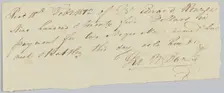 Bill of sale for two men, Daniel and Bartley, to Edward Rouzee, February 18, 1812. Creator: Unknown