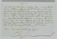 Bill of sale for a boy named Hall to Jerome B. Annis, January 16, 1854. Creator: William Cardin