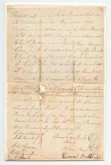 Bill of sale for a girl named Clary purchased by Robert Jardine for 50 pounds, January 15, 1806. Creator: Unknown