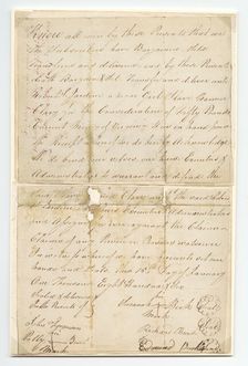 Bill of sale for a girl named Clary purchased by Robert Jardine for 50 pounds, January 15, 1806. Creator: Unknown