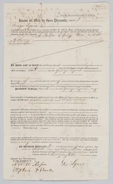 Bill of sale for four enslaved persons in Charleston, South Carolina, 1844. Creator: Unknown