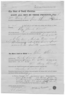 Bill of sale for mulatto man for $1000, 1800-1865. Creator: Unknown