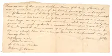 Bill of sale for Sam purchased by Edward Rouzee, January 14, 1800. Creator: Unknown