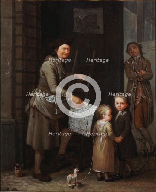 Bill Poster, ca 1735-1739. Creator: Jeaurat, Etienne (1699-1789).