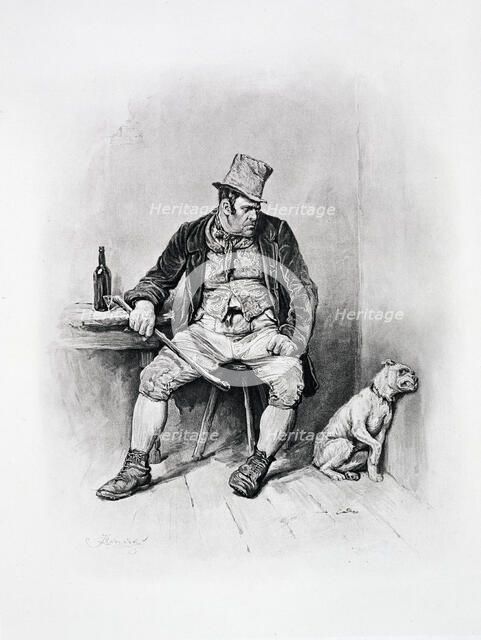 Bill Sikes and his dog, c1894. Artist: Frederick Barnard