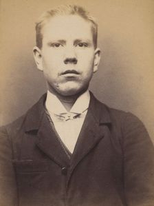 Billot. Eugène. 20 ans, né à La Charité (Nièvre). Tailleur d'habits. Anarchiste. 9/3/94. , 1894. Creator: Alphonse Bertillon