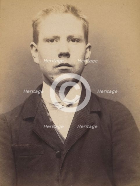 Billot. Eugène. 20 ans, né à La Charité (Nièvre). Tailleur d'habits. Anarchiste. 9/3/94. , 1894. Creator: Alphonse Bertillon.