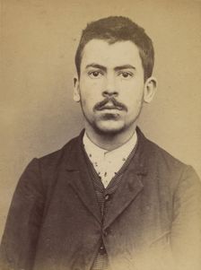 Billon. Gabriel, André, Adolphe. 20 ans, né à Boulogne /s/Seine. Typographe. Outrages. 14/..., 1893. Creator: Alphonse Bertillon