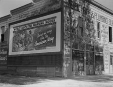 Billboard on U.S. Highway 99 in California, 1937. Creator: Dorothea Lange