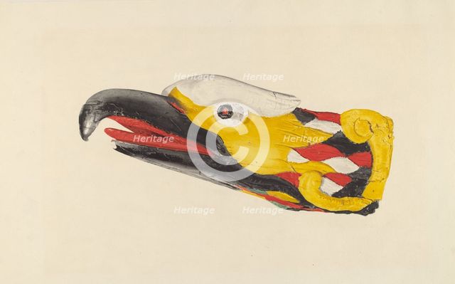 Billet Head: Eagle, c. 1939. Creator: Dorothy Van Dunker.