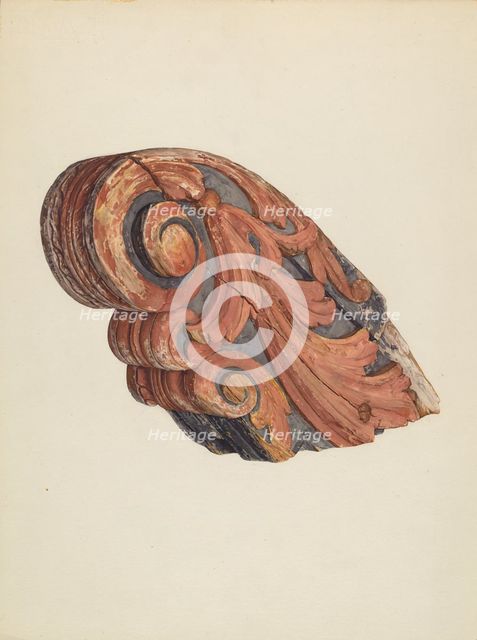 Billethead from "Myrtie B. Crowley", c. 1939. Creator: Jane Iverson.
