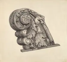 Billethead from Frigate "Sabine", 1935/1942. Creator: Unknown
