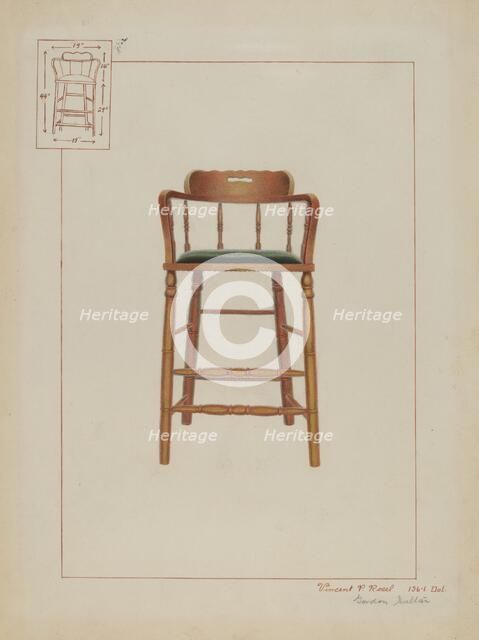 Billiard Chair, c. 1937. Creator: Vincent P. Rosel.