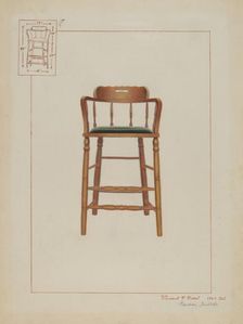 Billiard Chair, c. 1937. Creator: Vincent P. Rosel