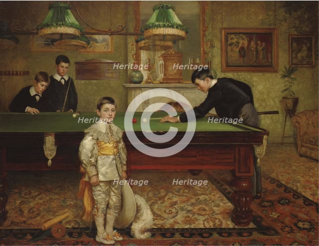 Billiard Room, 1902. Artist: Holden, Albert William (1848-1932)