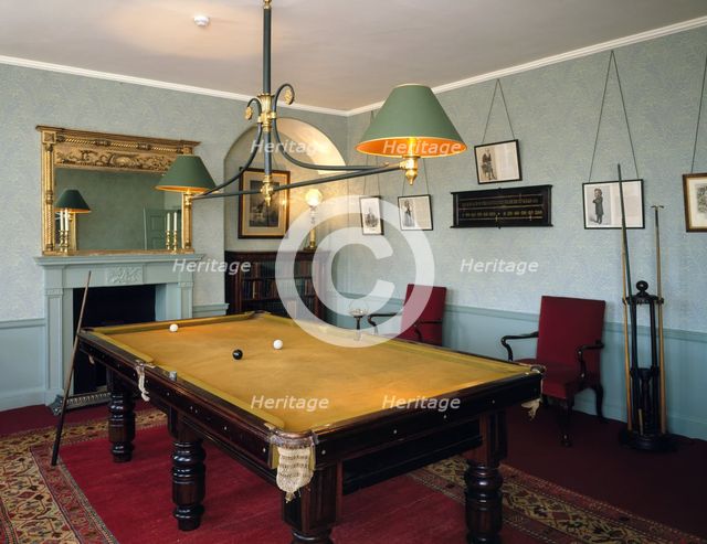 Billiard room at Down House, Downe, Greater London, 1998. Artist: J Bailey