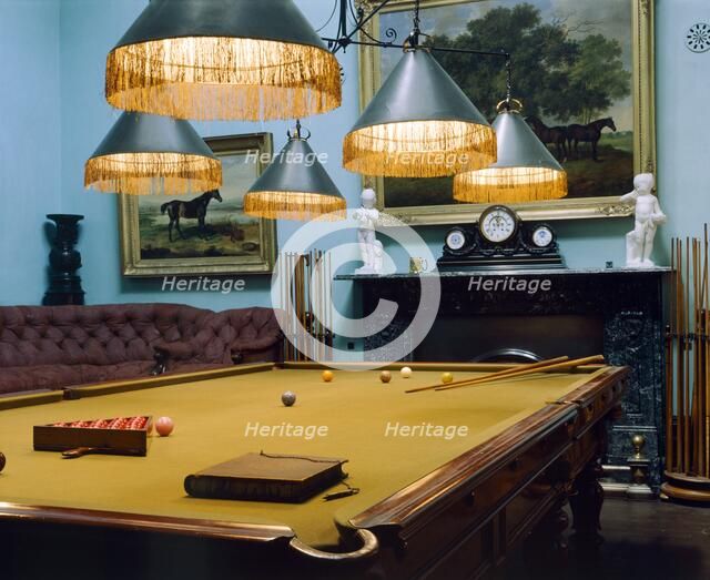 Billiard Room, Brodsworth Hall, South Yorkshire, c1990-c2017. Artist: John Critchley.
