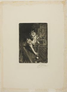 Billiards, 1898. Creator: Anders Leonard Zorn
