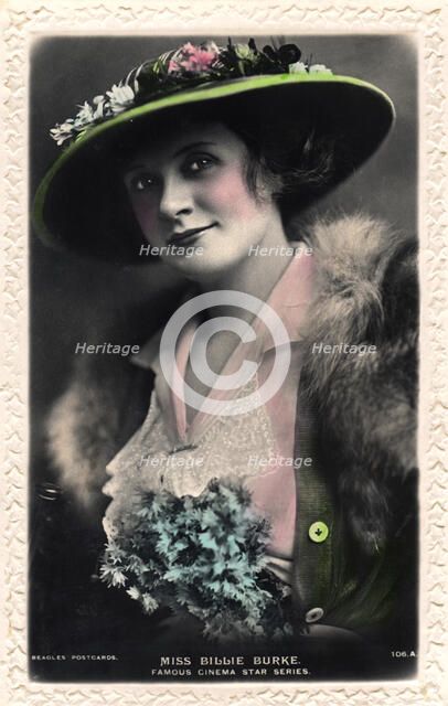 Billie Burke (1886-1970), American actress, early 20th century.Artist: J Beagles & Co