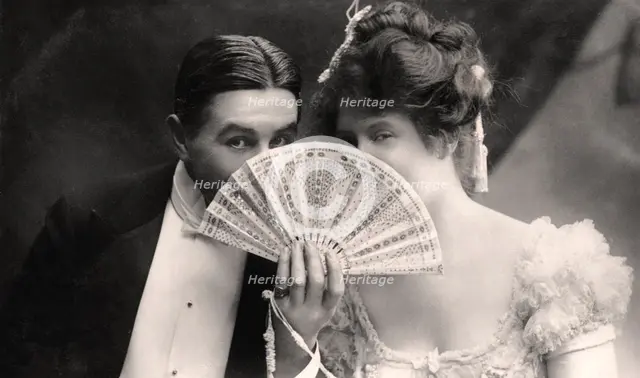 Billie Burke and Farren Soutar in a scene from The Belle of Mayfair, early 20th century.Artist: Bassano Studio