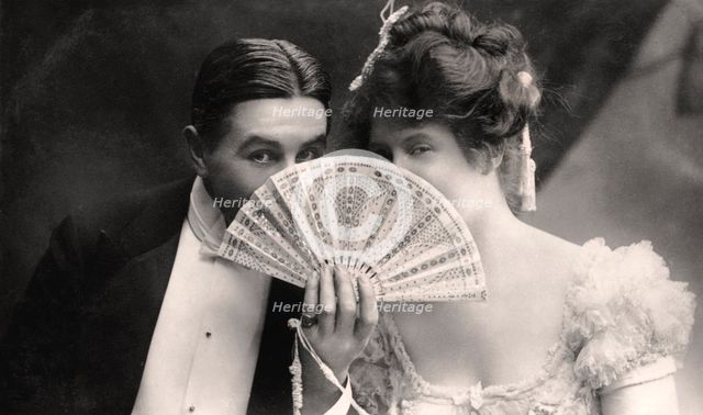 Billie Burke and Farren Soutar in a scene from The Belle of Mayfair, early 20th century.Artist: Bassano Studio