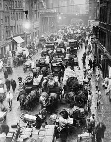 Billingsgate Market at 7am, London, 1937. Creator: Unknown