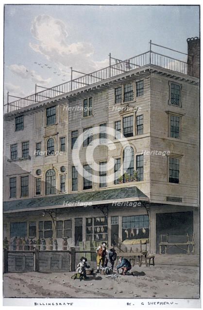 Billingsgate Market, City of London, c1810.            Artist: George Shepherd
