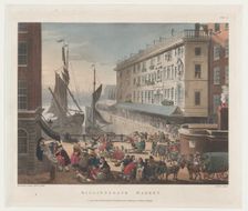 Billingsgate Market, March 1, 1808., March 1, 1808. Creators: Thomas Rowlandson, Augustus Charles Pugin, J. Bluck