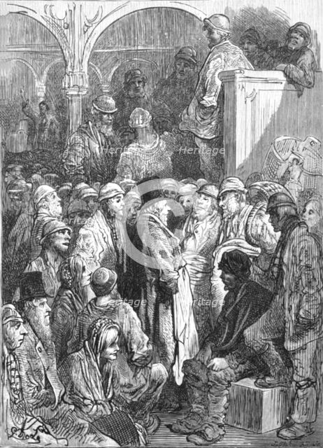 'Billingsgate - Opening of the Market', 1872.  Creator: Gustave Doré.