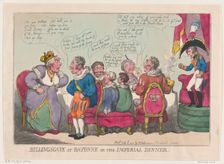Billingsgate at Bayonne, or The Imperial Dinner!, July 10, 1808., July 10, 1808. Creator: Thomas Rowlandson