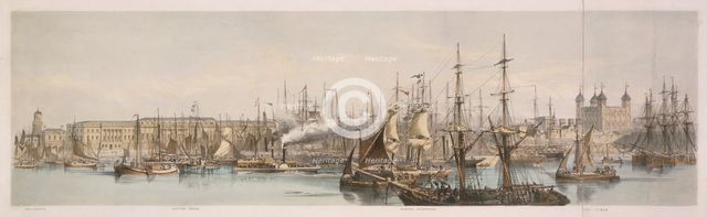 Billingsgate, Custom House and the Tower of London. Creator: Unknown.