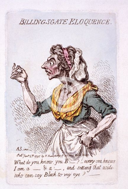 'Billingsgate eloquence', 1795.  Artist: James Gillray
