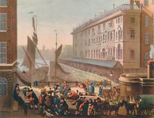 Billingsgate Fish Market 1808, (1944). Creators: Thomas Rowlandson, Augustus Charles Pugin